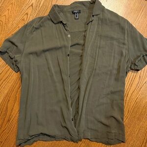 Forever 21 Casual Olive Shirt